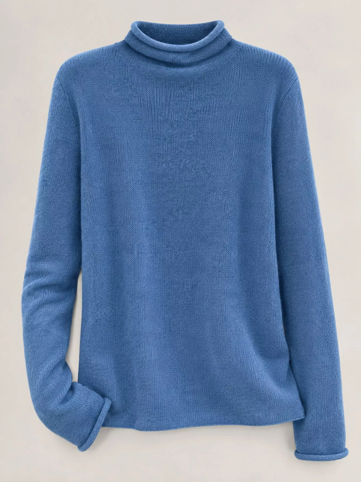 Women’s Sheer Turtleneck Knit Top – Lightweight Long Sleeve