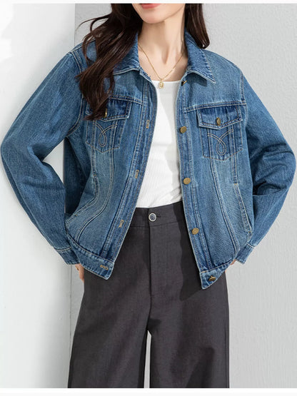 Vintage Wash Relaxed Fit Denim Jacket