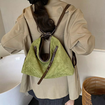 Contrast Straps Shoulder Bag