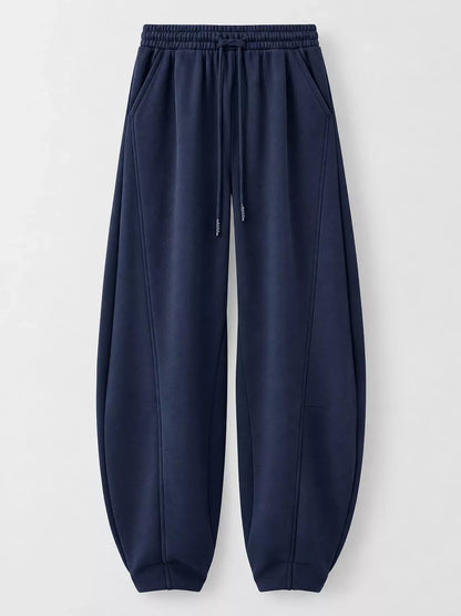 Full Size Drawstring Loose Fit Wide-Leg Sweatpants Plus Size