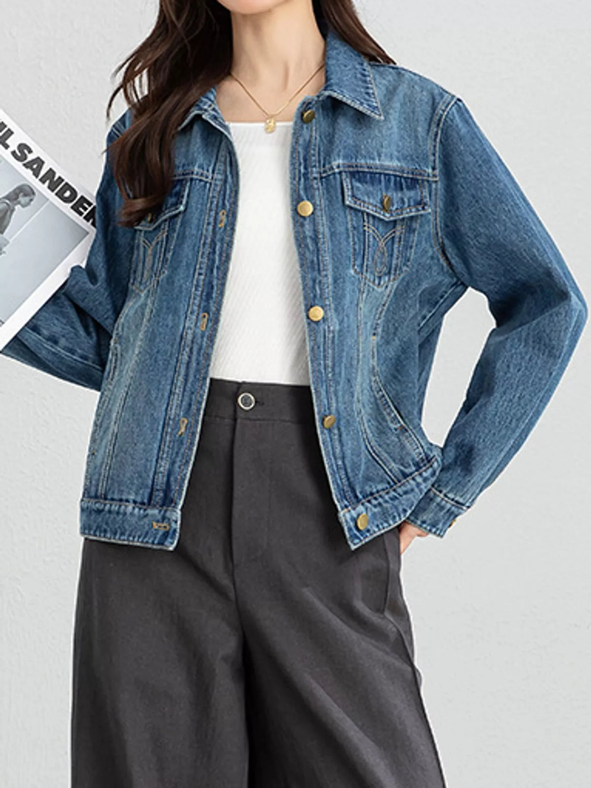 Vintage Wash Relaxed Fit Denim Jacket
