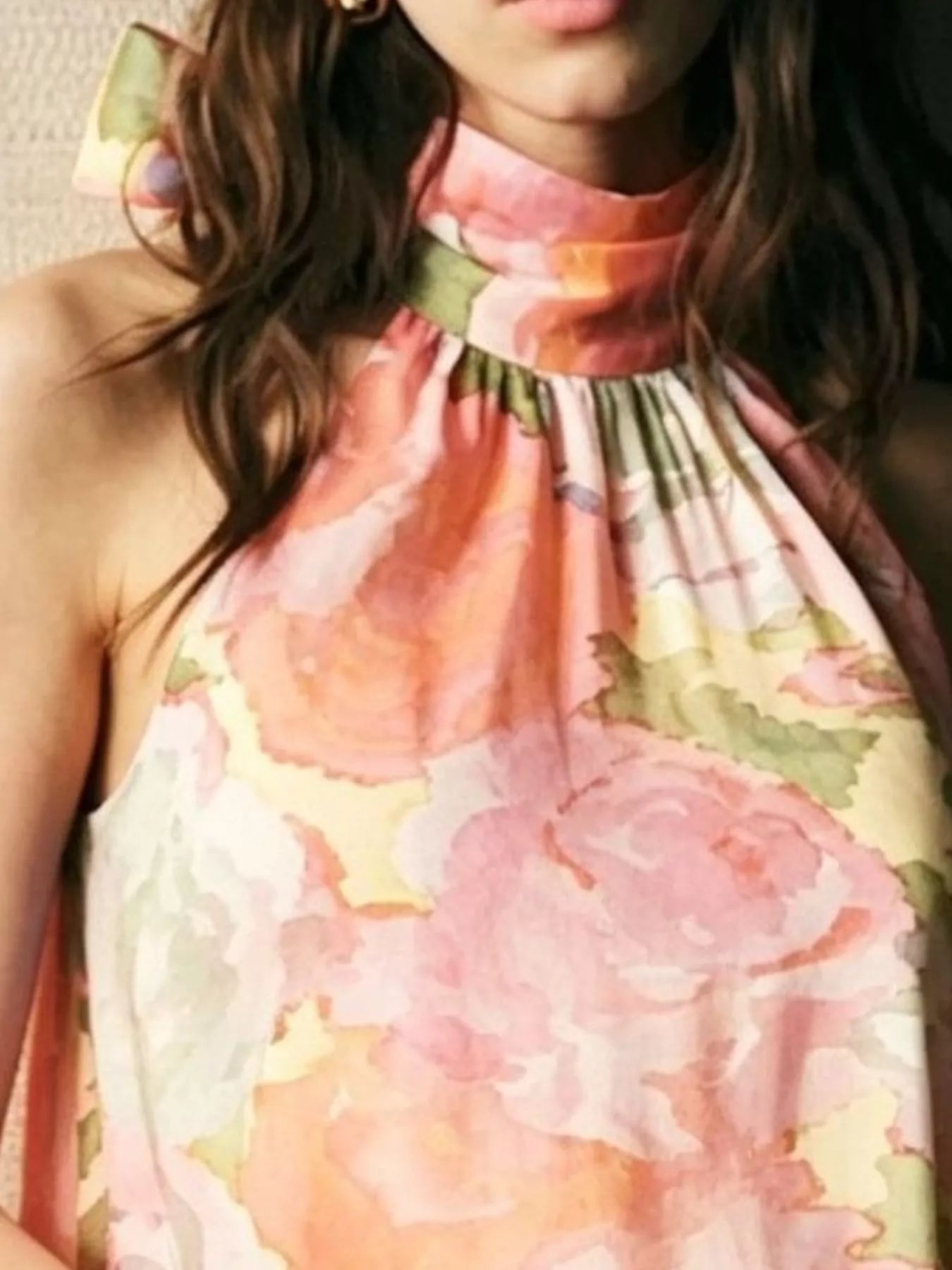Full Size Floral Print Sleeveless Mini Dress Plus Size