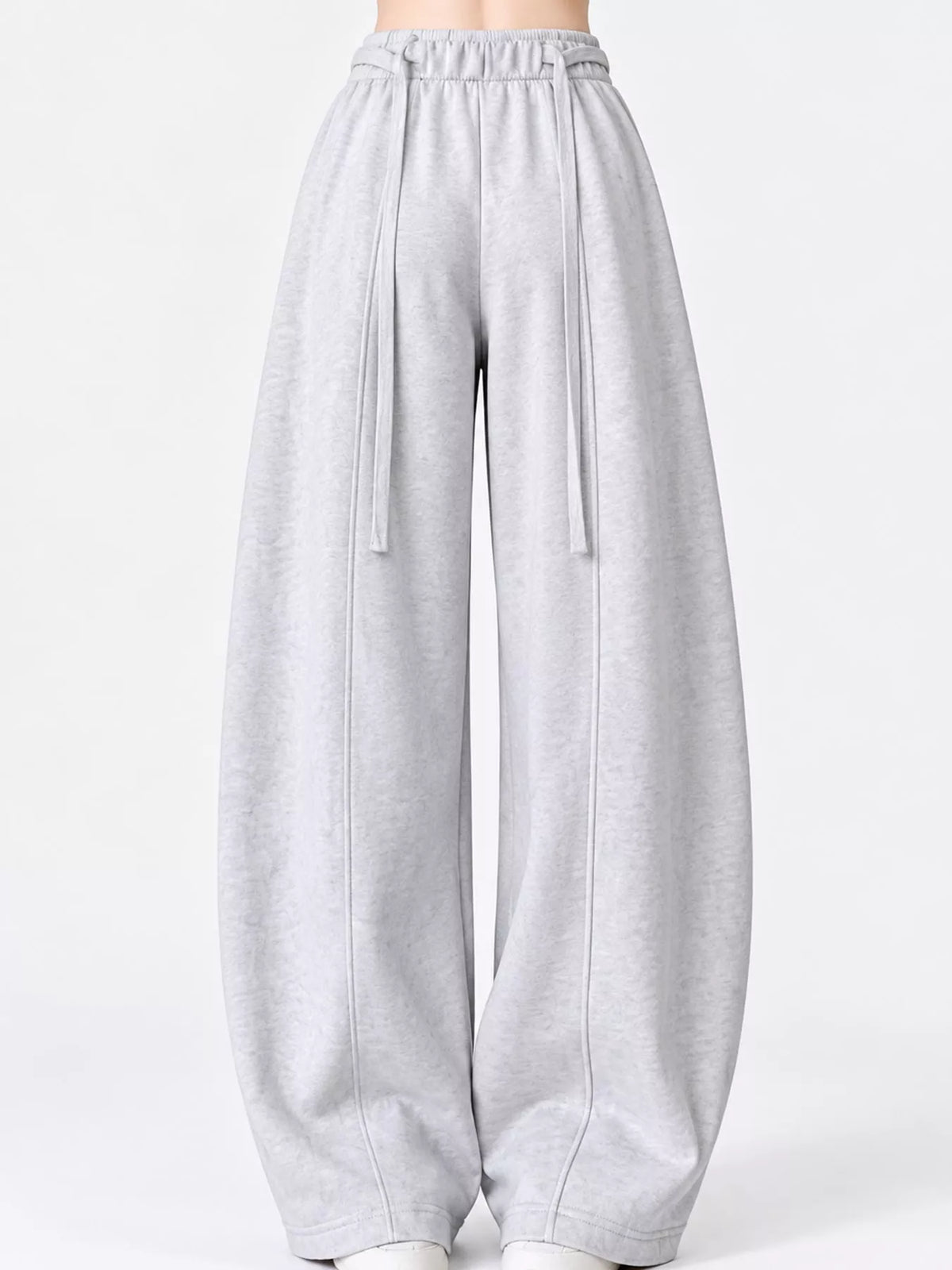 Drawstring Wide-Leg Casual Pants