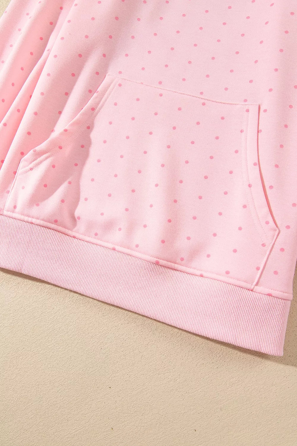 Polka Dot Printed Oversized Hoodie Casual Shorts 2pcs Set