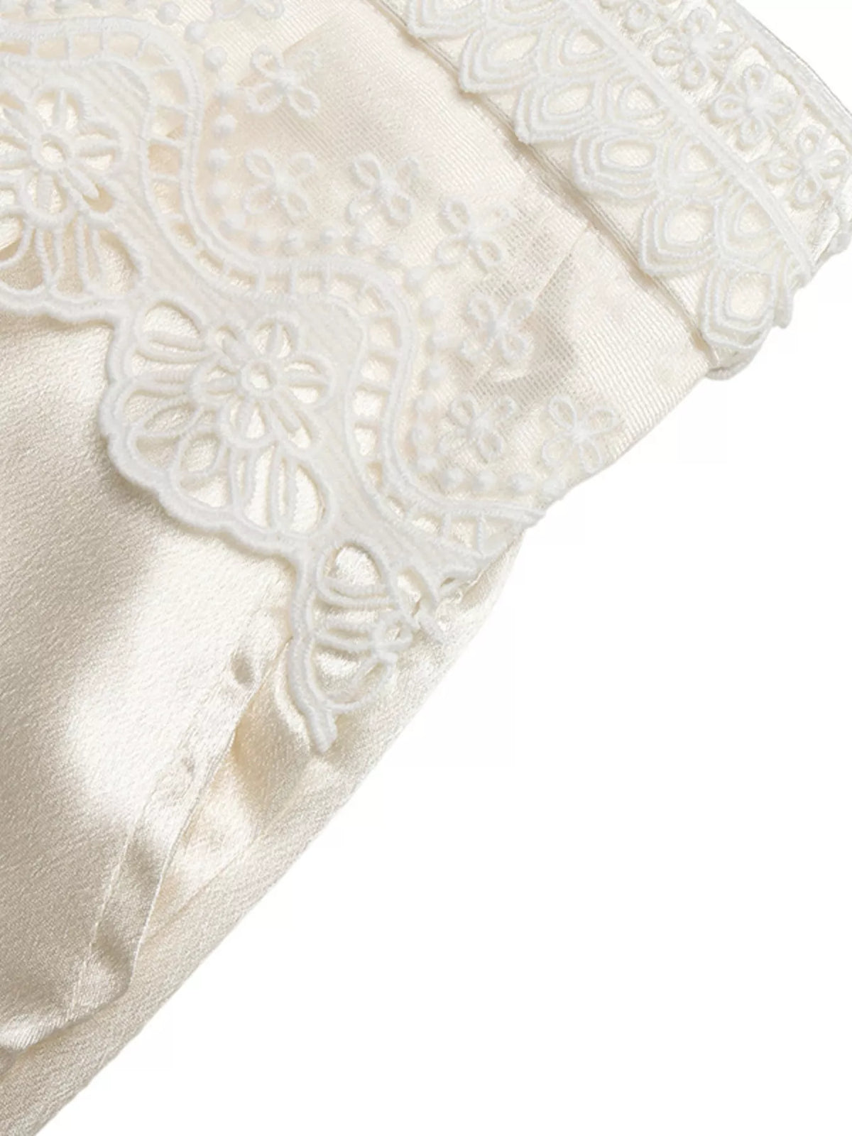 Lace Waist Wide Leg Pants