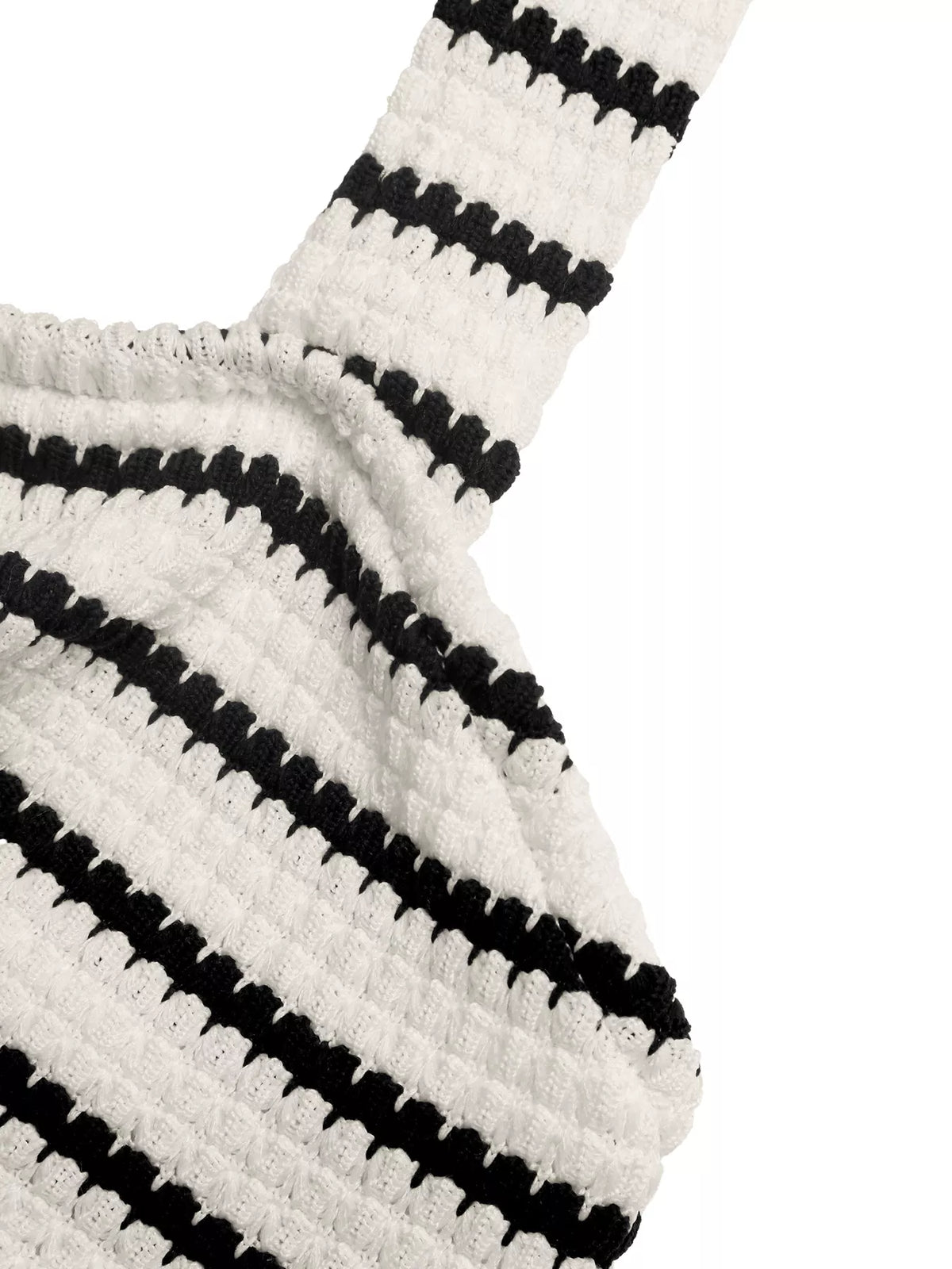 Striped Halter Neck Knit Mini Dress