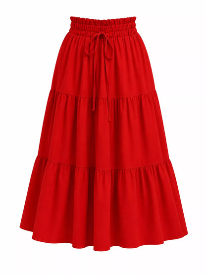 Tiered Midi Skirt