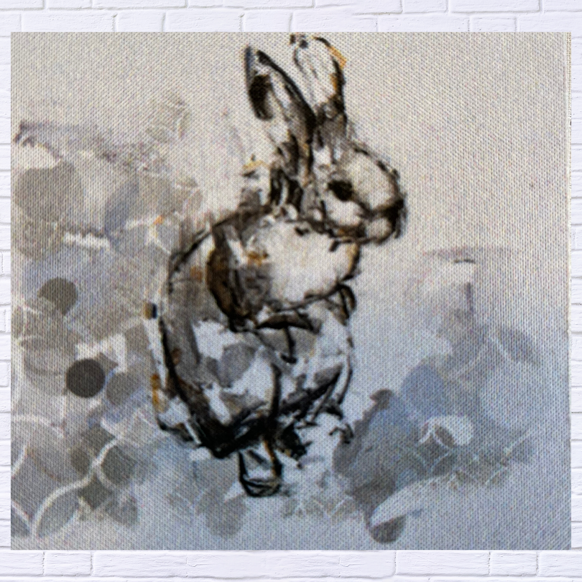 Set Of 6 Rubber Coasters Cloudy Rabbit