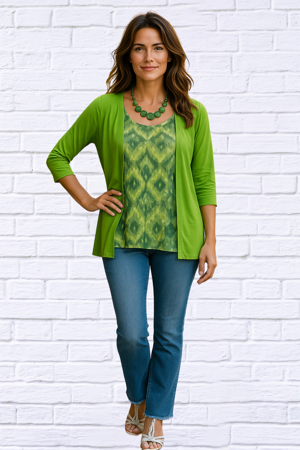 Sleeveless Swing Cami Lime Green