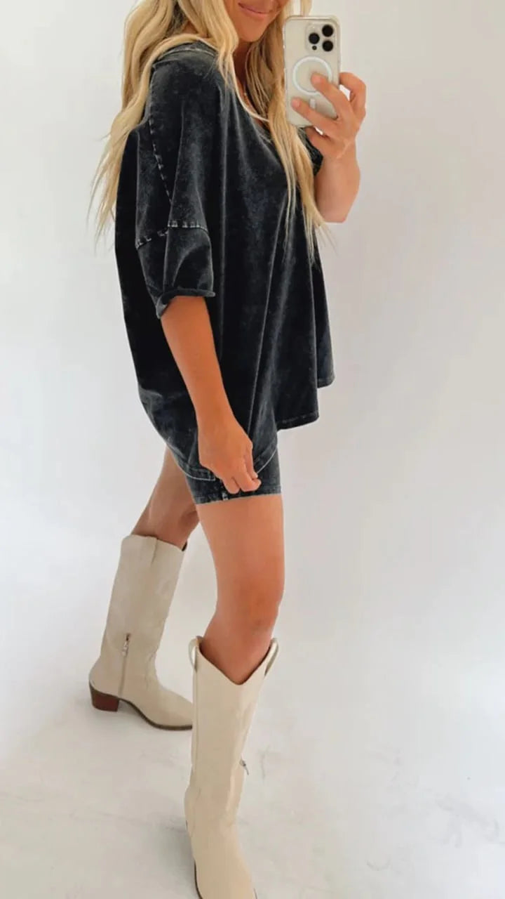 Women's Casual Washed Set