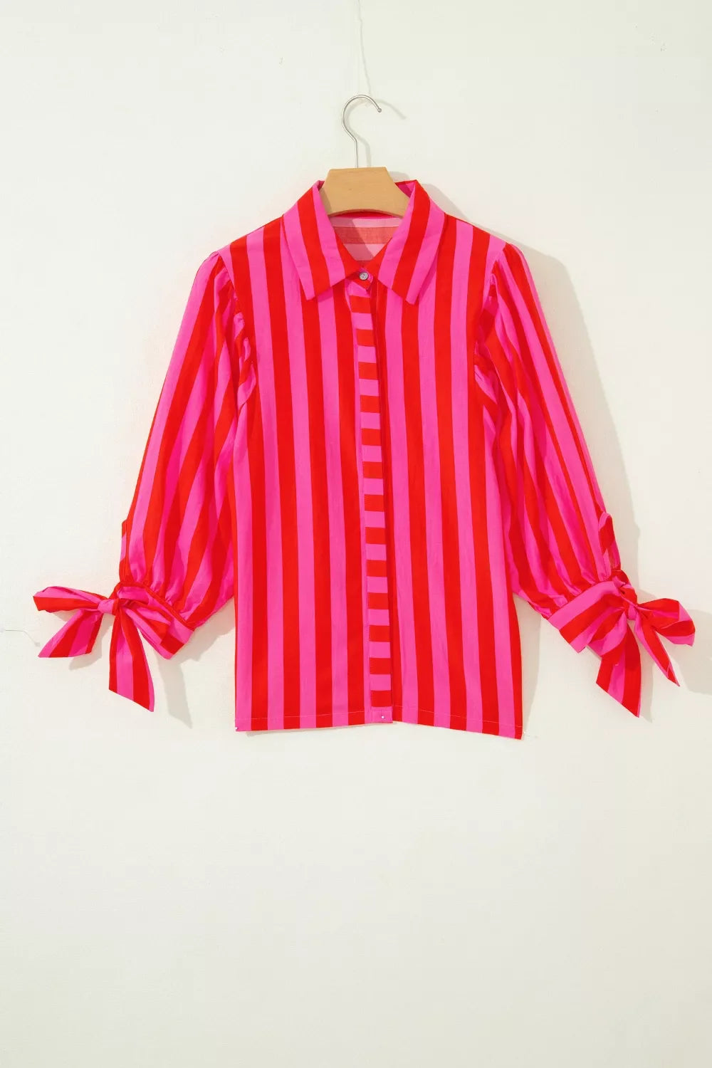Stripe Puff Sleeve Blouse