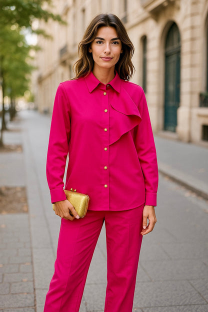 Women’s Hot Pink Long Sleeve Shirt