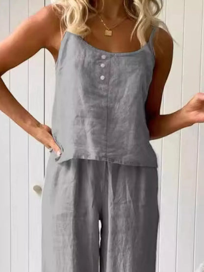 Scoop Neck Cami and Pants Set