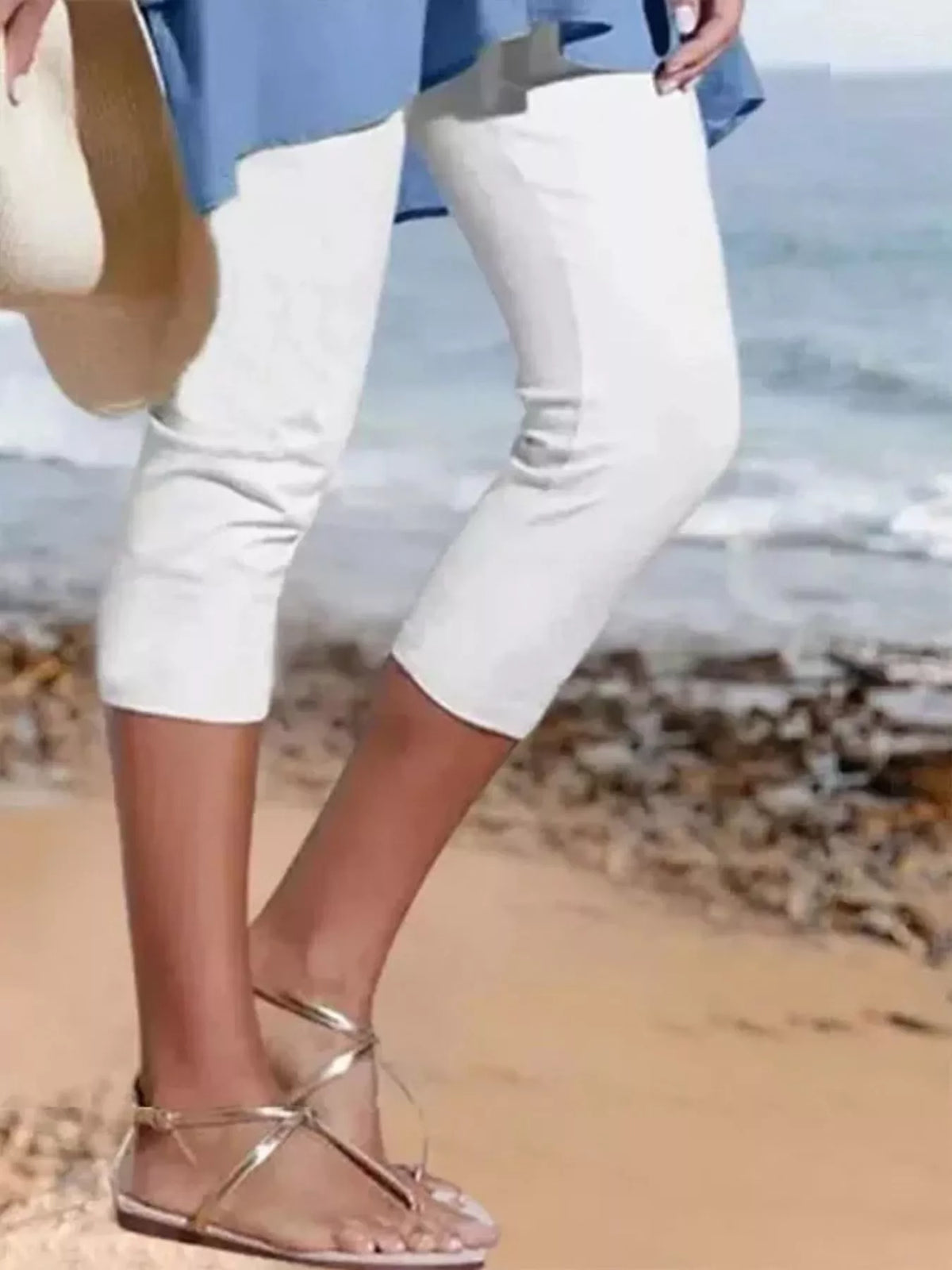 Full Size Cropped Casual Leggings Plus Size