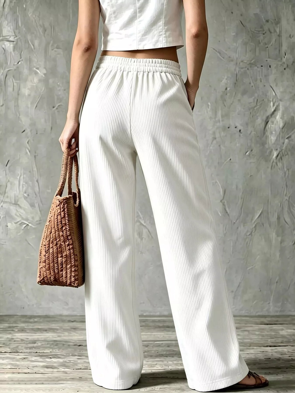 Plus Size Wide-Leg Corduroy Pants