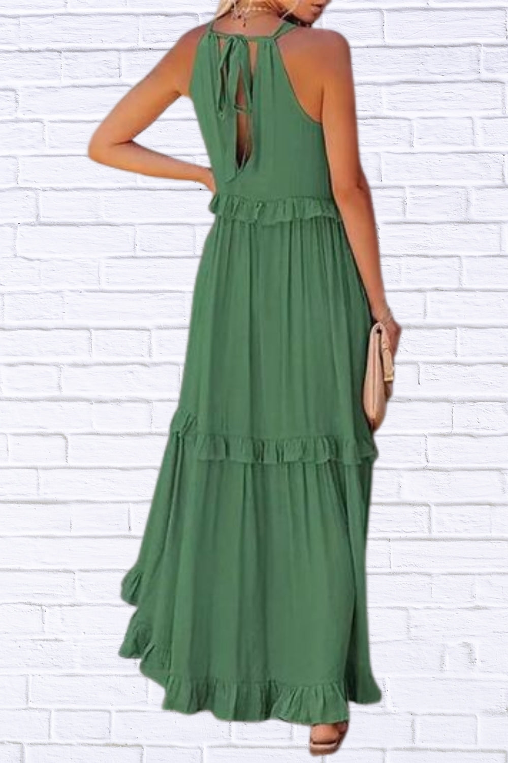 Ruffled Sleeveless Maxi Dress | Flowy & Feminine