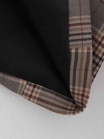 Plaid Short Blazer