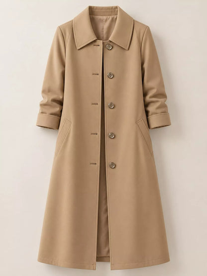 Plus Size Button Up Longline Coat