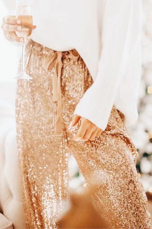 Clidress Sequin Jogging Party Pants(SALE)
