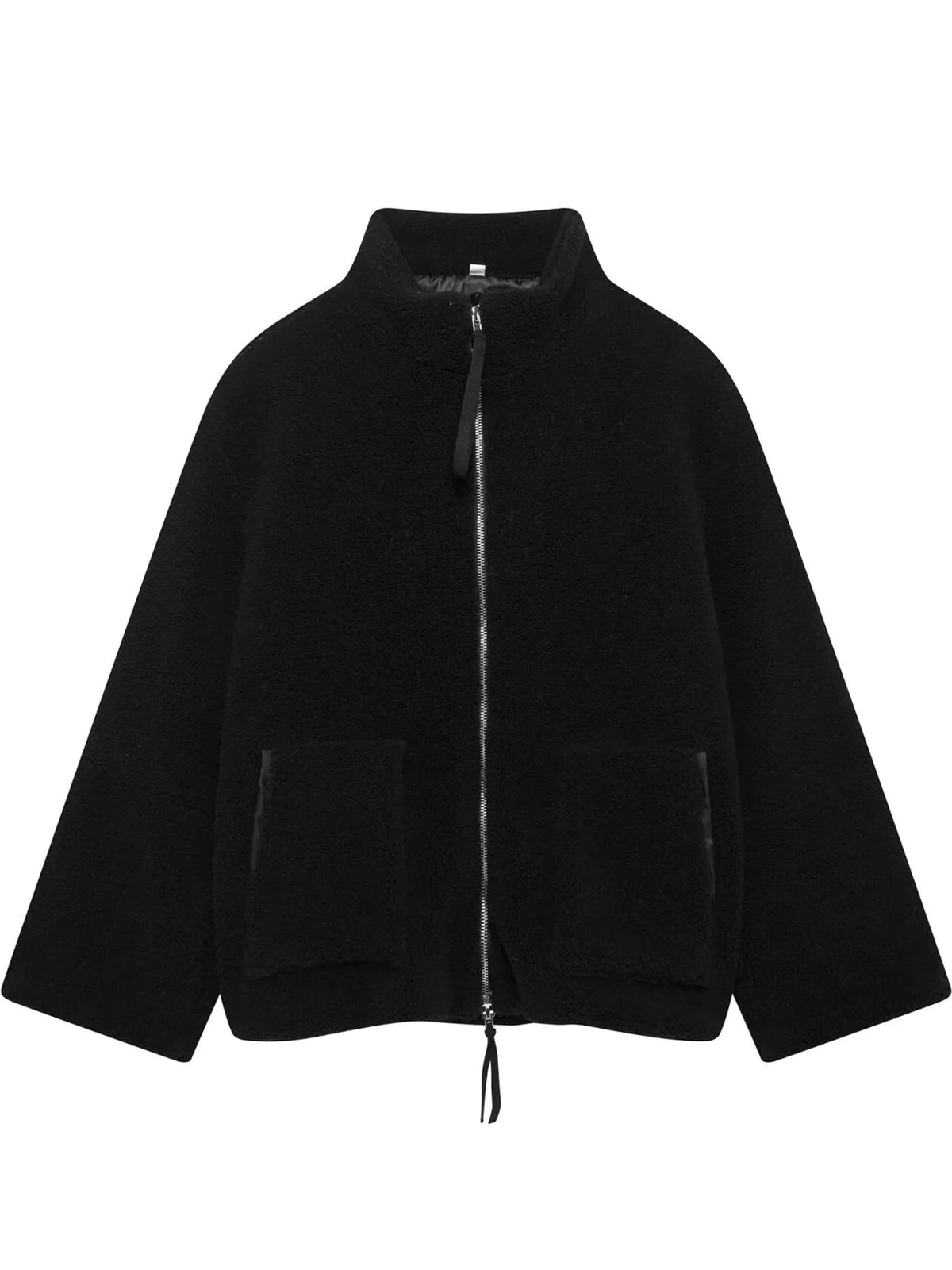 Oversized Cozy Sherpa Fleece Zip-Up Jacket