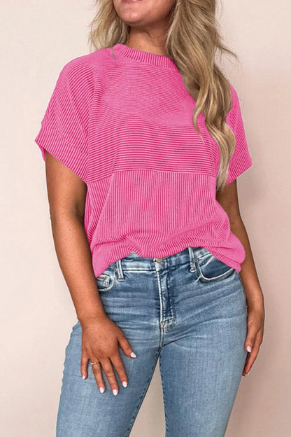 Mock Neck Short Sleeve T-Shirt