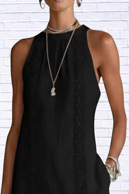 Sleeveless Side Slit Midi Dress | Elegant Women’s Style