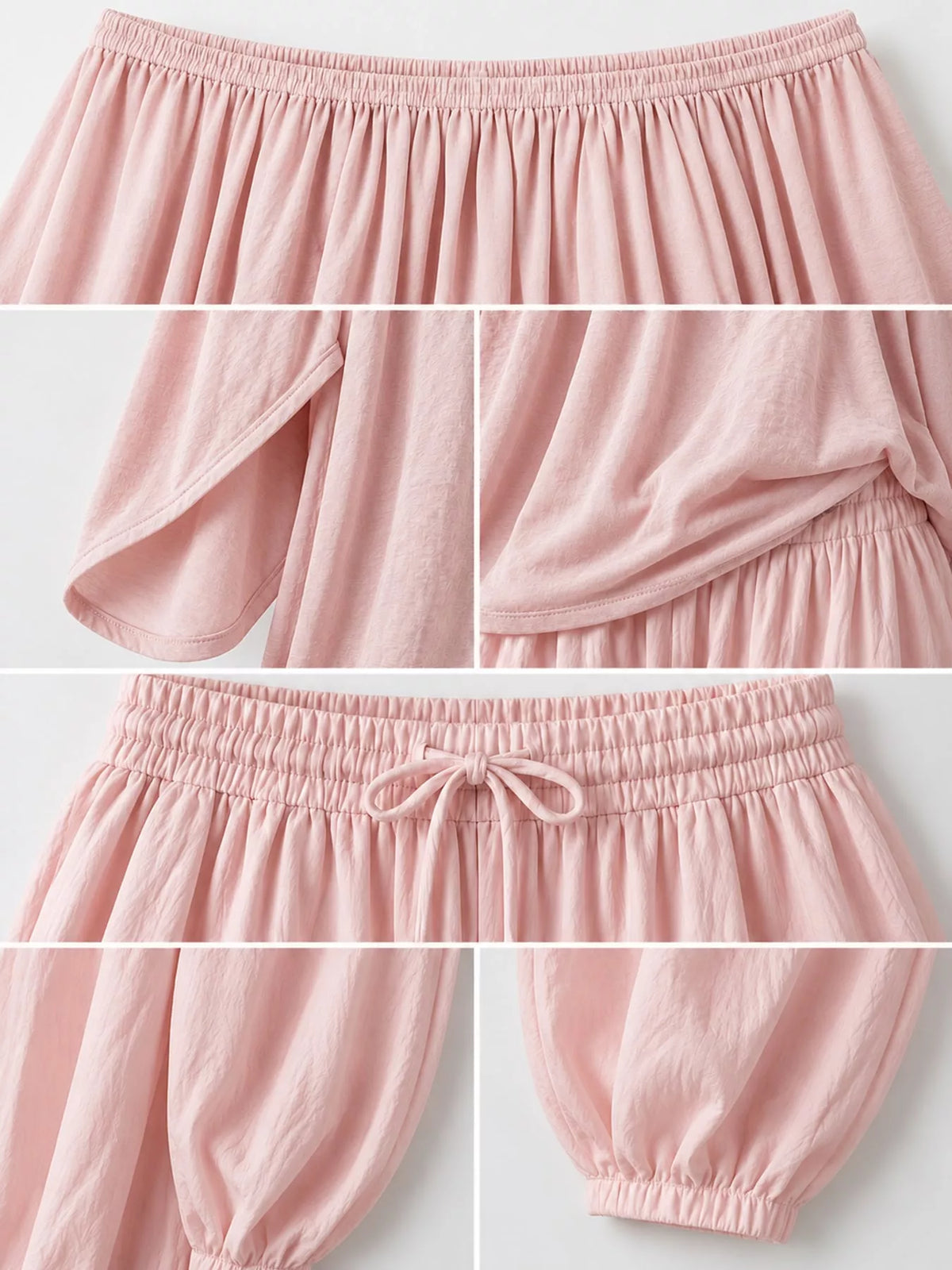 Full Size Off-Shoulder Top and Wide-Leg Harem Pants Set Plus Size