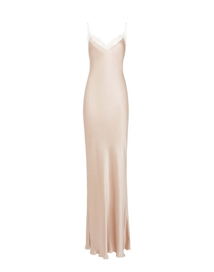 Elegant slip dress Champagne S