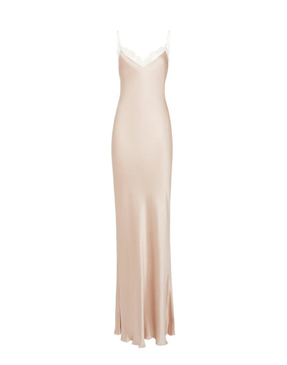 Elegant slip dress Champagne S