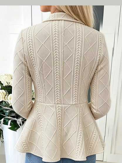 Cable-Knit Button Up Cardigan