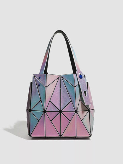 Geometric Iridescent Shoulder Bag