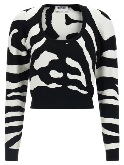 Moschino Zebra Intarsia Sweater