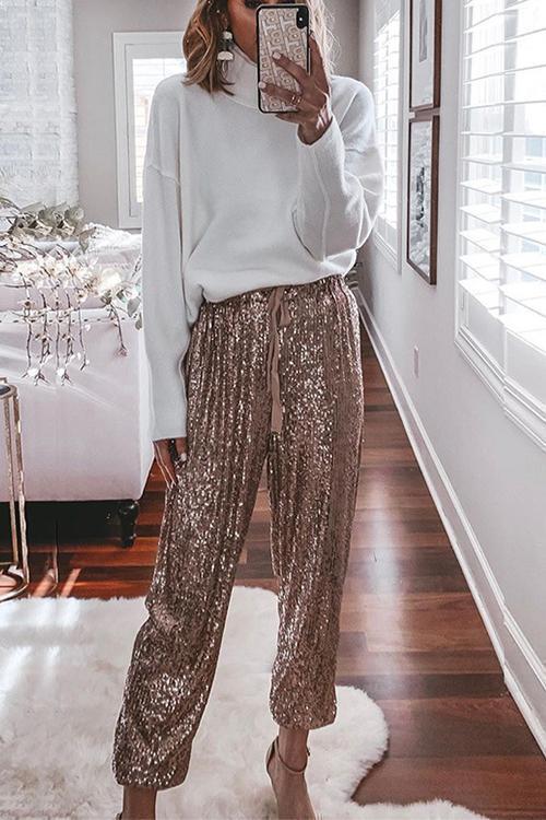 Clidress Sequin Jogging Party Pants(SALE)
