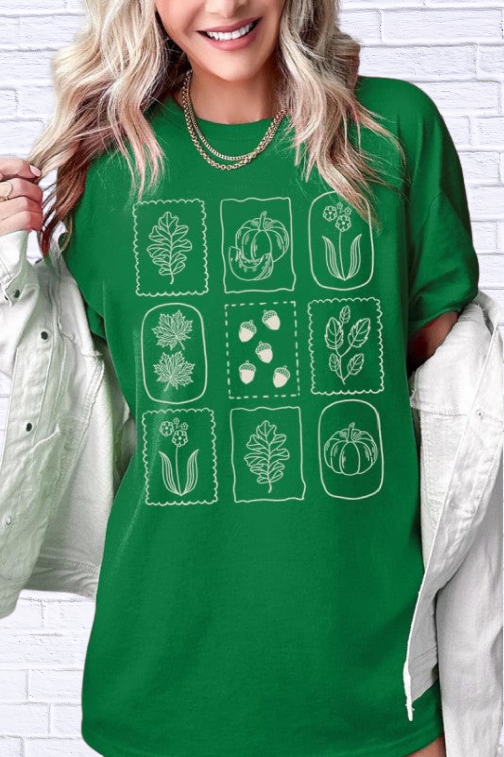 Autumn Graphic Heavy Cotton Tee TURF GREEN
