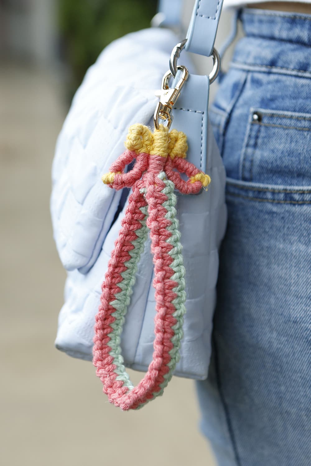 Butterfly Shape Cotton Macrame Key Chain