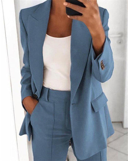 Clidress Classic Lapel Leisure Suit Blazer Coat