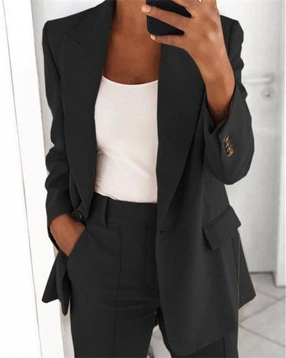 Clidress Classic Lapel Leisure Suit Blazer Coat