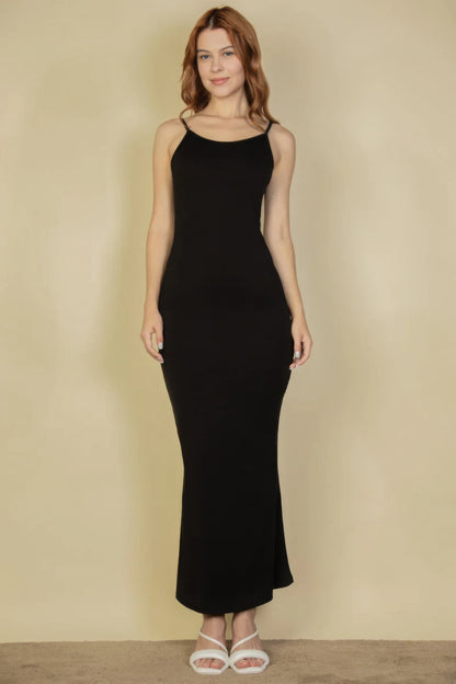 Tina's Ribbed Mermaid Hem Camisole Maxi Dress