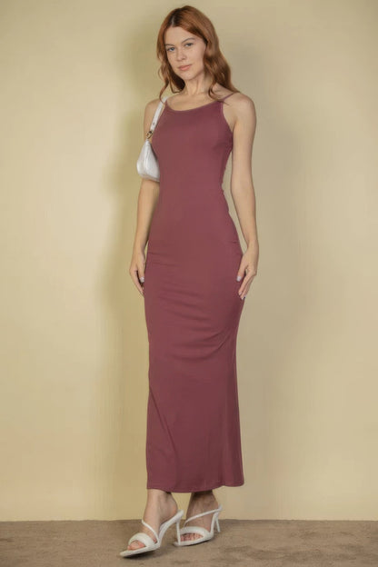 Tina's Ribbed Mermaid Hem Camisole Maxi Dress