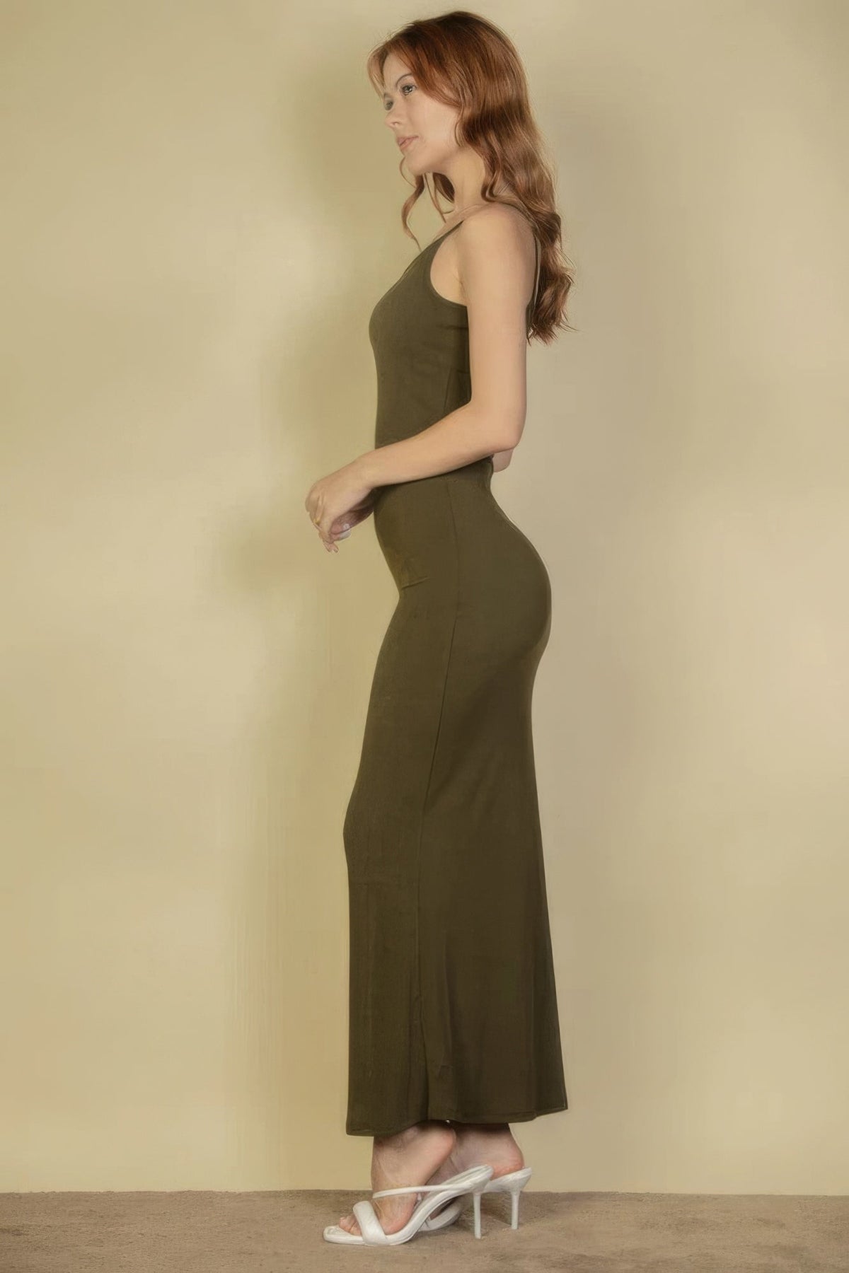 Tina's Ribbed Mermaid Hem Camisole Maxi Dress