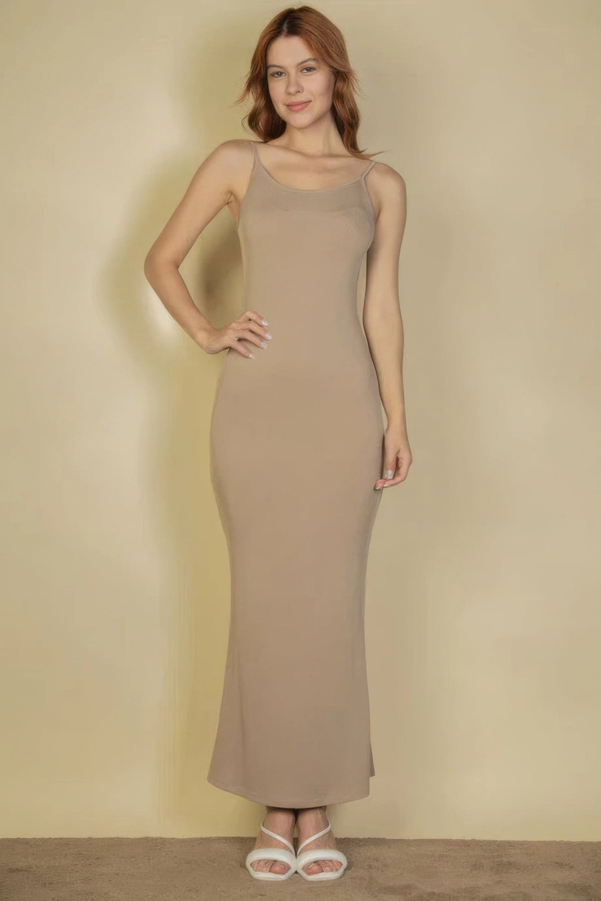 Tina's Ribbed Mermaid Hem Camisole Maxi Dress