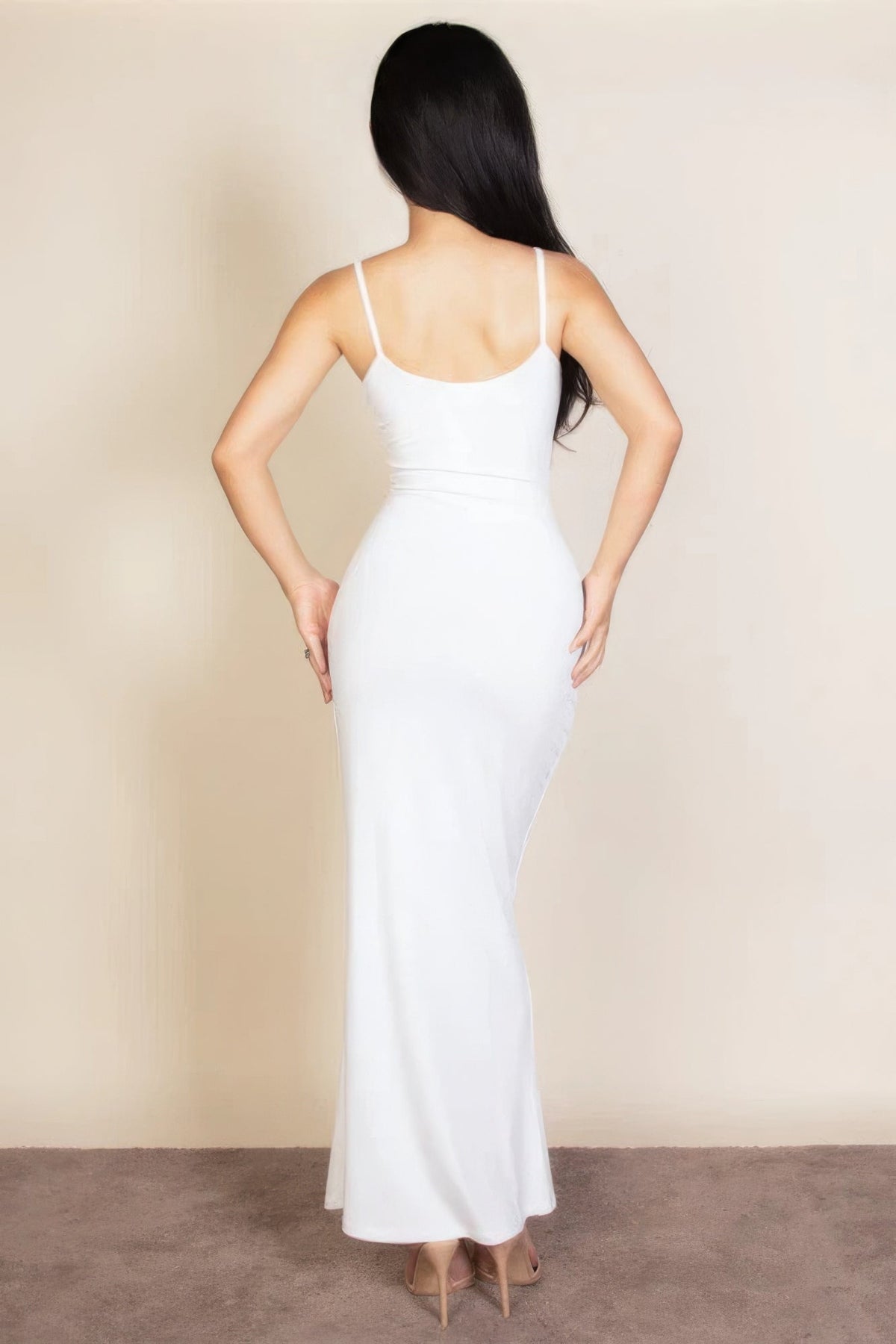 Tina's Ribbed Mermaid Hem Camisole Maxi Dress