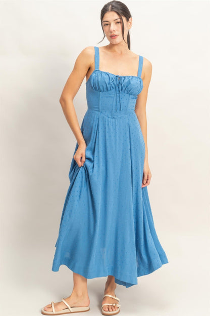 Boned Tie-back Dress