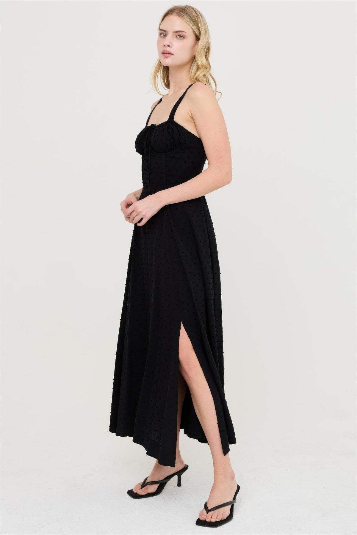 Boned Tie-back Dress