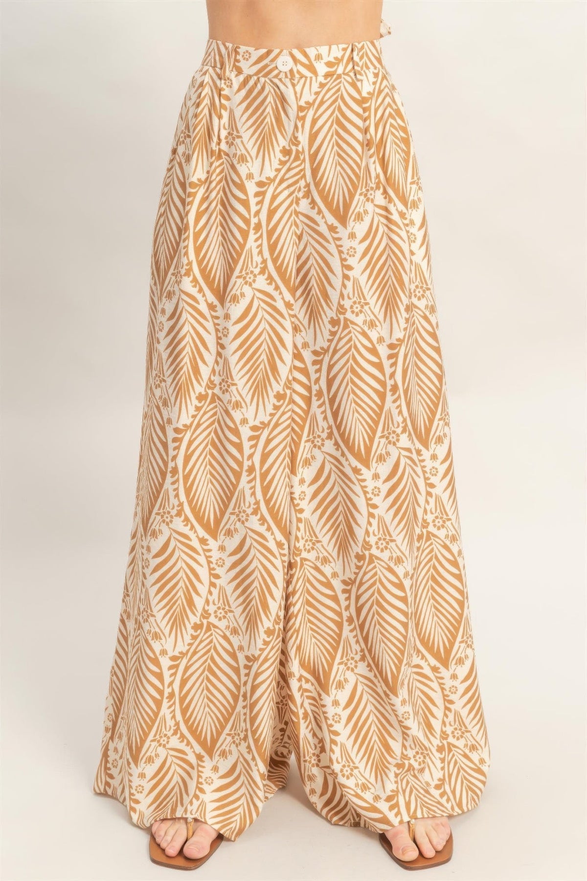 Strapless Top & Pant Print Set
