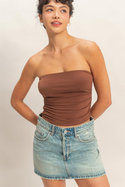 Ruched Bandeau Top