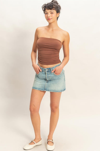 Ruched Bandeau Top