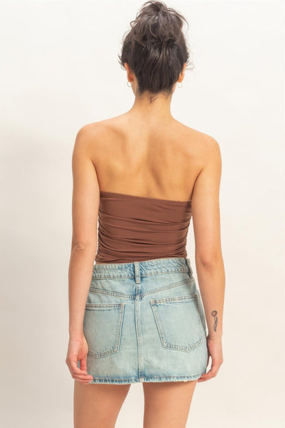 Ruched Bandeau Top