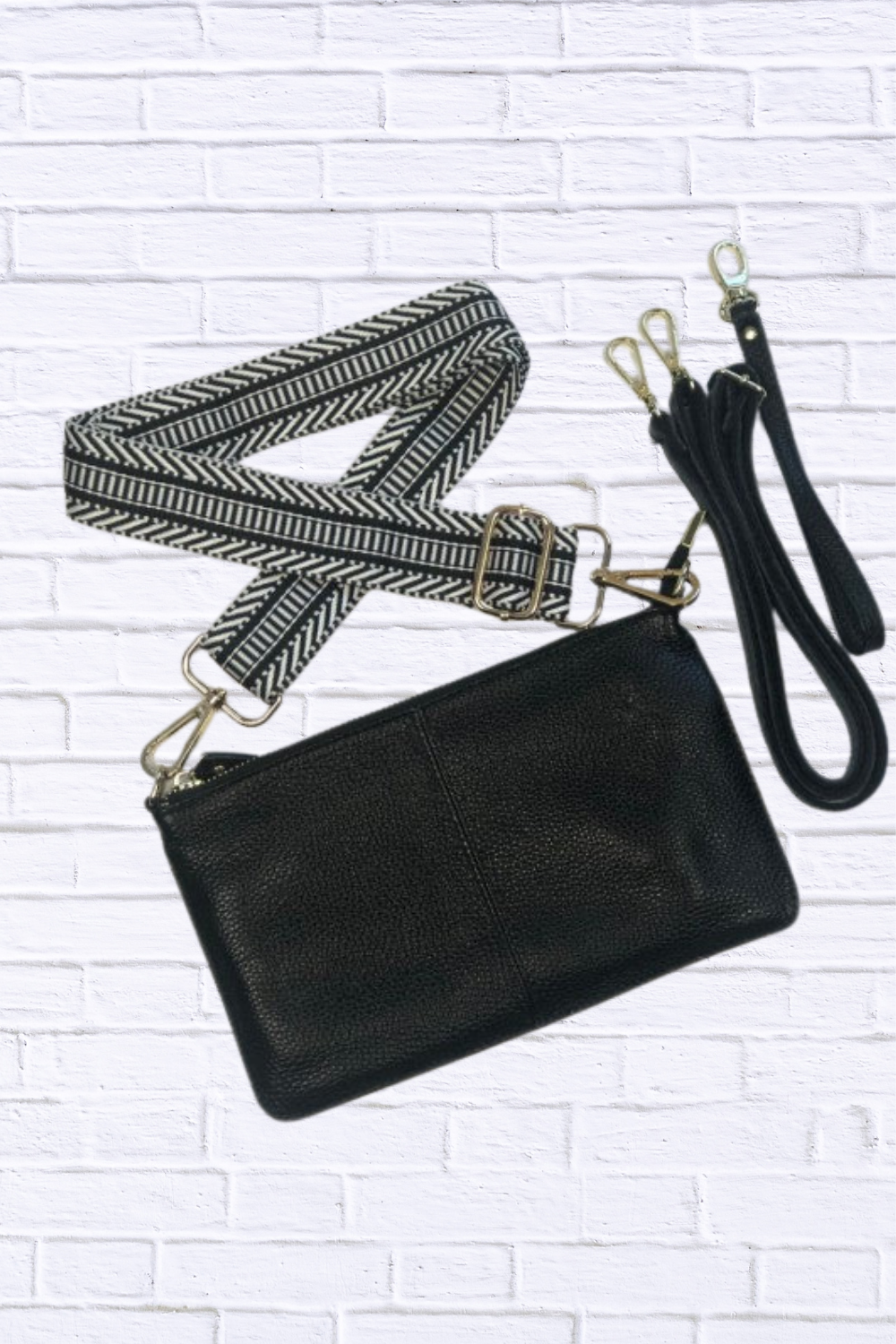 Tonya Leather Crossbody Black One Size
