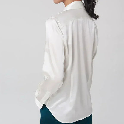 Chloé Montclair Satin Button-Up Blouse